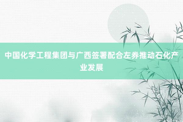 中国化学工程集团与广西签署配合左券推动石化产业发展