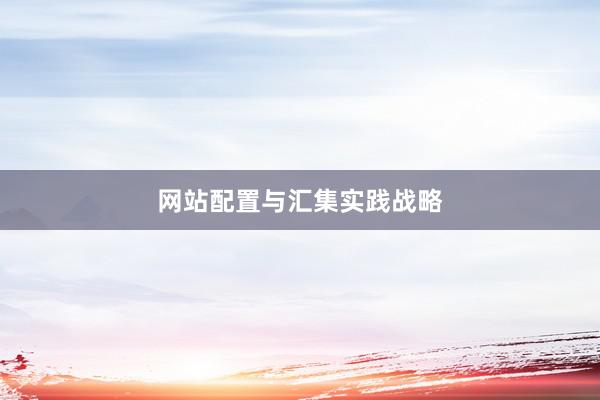 网站配置与汇集实践战略